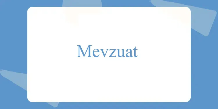 Mevzuat